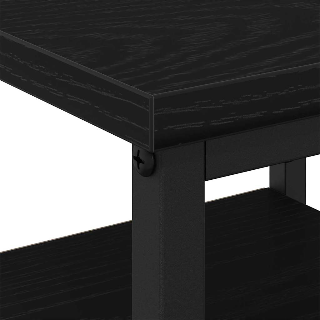 Nightstand 2 Pcs Black Oak Effect 34 X 36 X 50 Cm