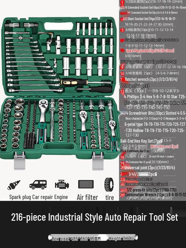 Automotive Mechanic Tool Kit CN plug (adapter included)