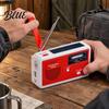 Radio with SOS Alarm Hand Crank Solar Emergency Radio, LED Flashlight, Alarm, Cell Phone Charger, Portable AM FM for Outdoor Survival Camping