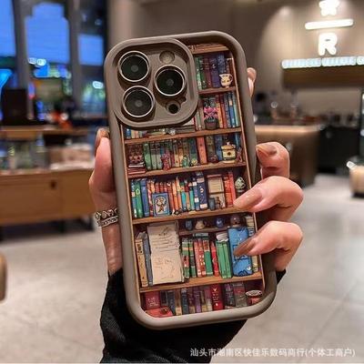 Fashion Library Books Phone Case For iPhone 16 15 14 13 12 11 Pro Max 7 8 Plus XS X SE 13promax XS Max Soft Shockproof Bumper Phone Back Case Cover