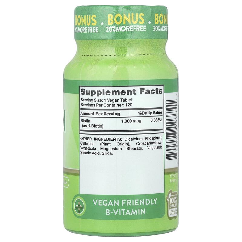 Biotin, 1,000 mcg, 120 Tablets