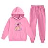 Kids Hooded Sweatshirt and Pants Set Halloween Ghost Print Pullover Long Sleeve Top and Bottom Outfit for Children Casual Wear