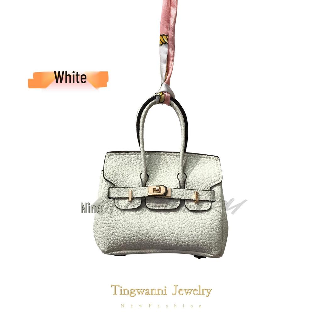 Chic Mini Bag Charm: Earphone Pouch, Coin Purse & Car Keychain for Women