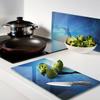 Multifunctional Decorative Glass Boards with Print Two Sharks 2X30X52 Cm