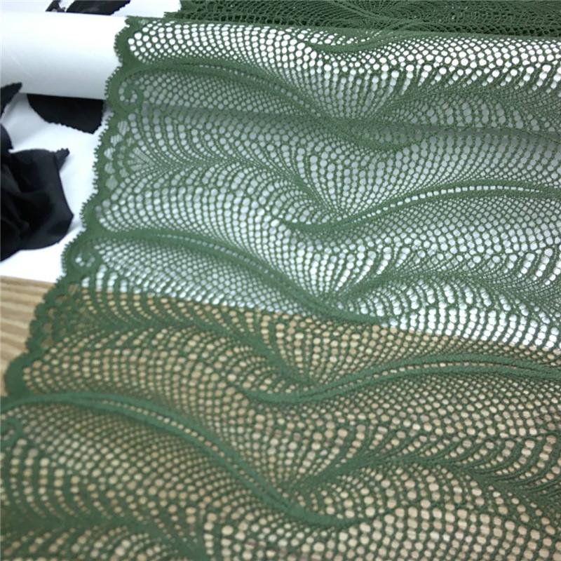 22cm Wide Elastic Lace, Hollow Elastane Spandex Lace for Lingerie, Bra, Underwear, Sewing & Crafting
