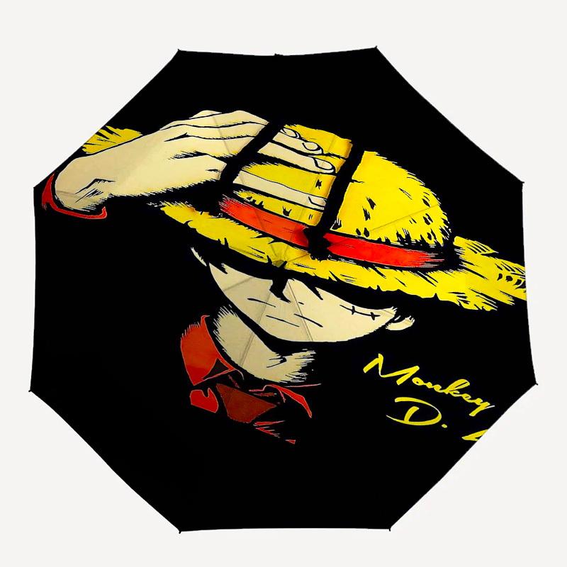

1pc Monkey D. Luffy Automatic Open Close Umbrella with 8-Rib Windproof Canopy Compact Portable Travel Umbrella10329