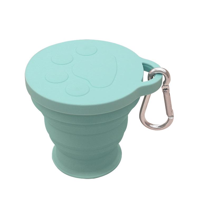 Silicone Cat Paw Portable 180ml Folding Water Cup - Travel-Friendly Retractable Design