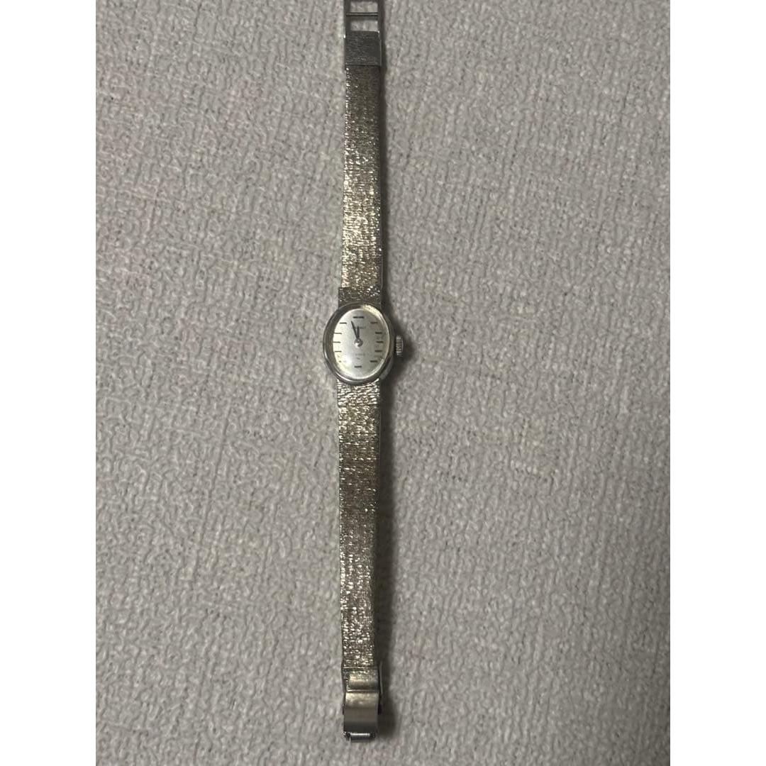 Used Seiko manual winding analog watch silver