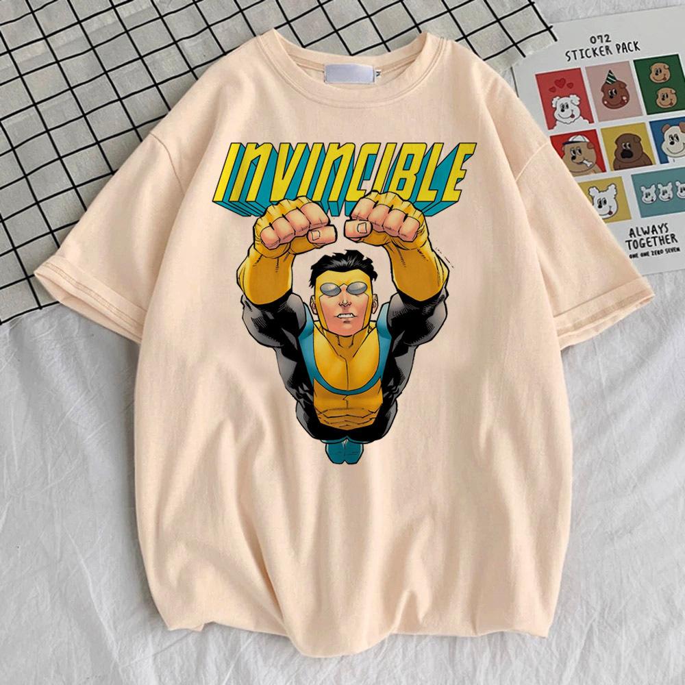 

Invincible tshirt teen Vintage 80s anime Trendy graphic Colorful top tees Trendy harajuku Y2k University 80s Women 4XL