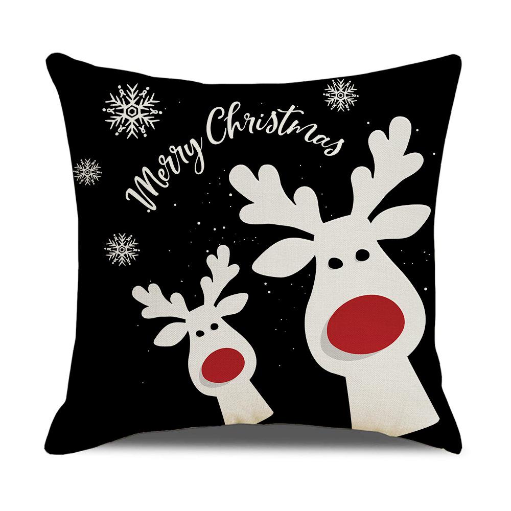 

New Christmas Linen Throw Pillow Cover Pillow American Style 45 * 45Cm (excluding pillow core)