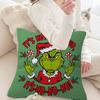 Movie The classic G-Grinches Pillow Covers Cartoon Sofa Decorative Home Double-sided Printing Short Plush Cute Cushion Cover