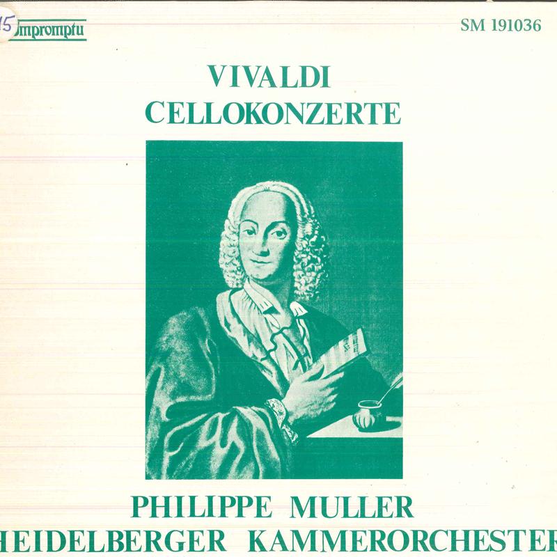 

LP Record PHILIPPE MULLER, HEIDELBERGER KAMME - Vivaldi Cellokonzerte SM191036 IMPROMPTU Germany Classical Used