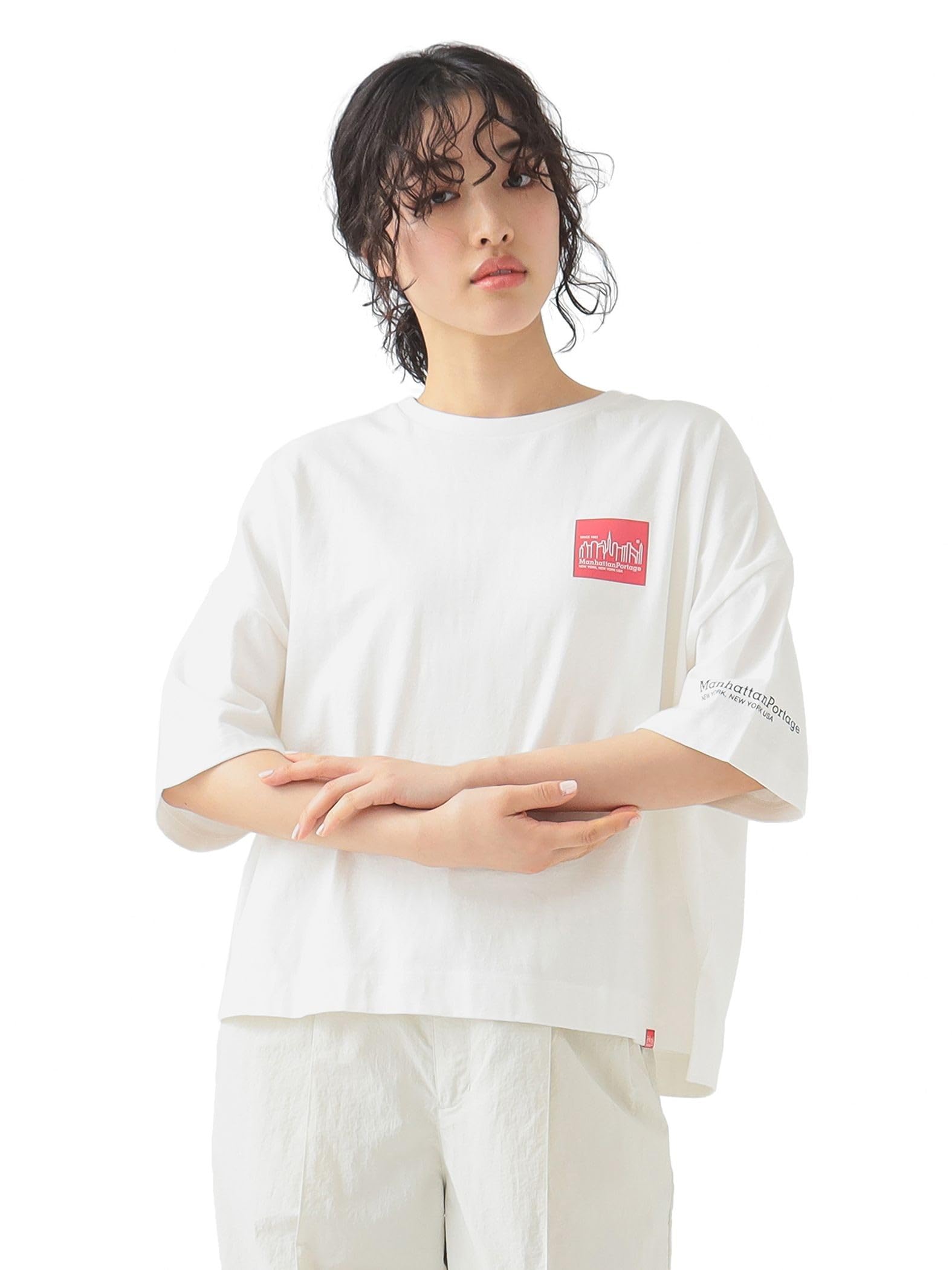 

LIFE STORE by BEAMS TEE Manhattan Portage Short Sleeve Print White One Size BMING S/S T-Shirt Women s белый