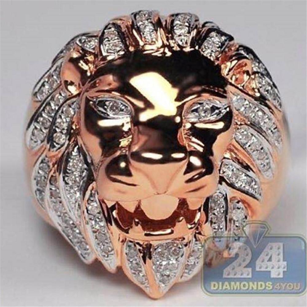 Lion Head Ring European and American Fashionable Men's and Women's Hand Jewelry