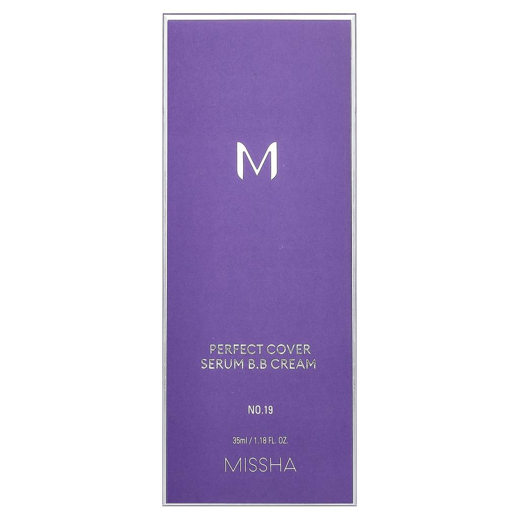 Missha Perfect Cover Serum BB Cream, Shade 19 Ivory, 35ml (1.18 fl oz)