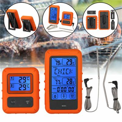 Kitchen Digital Meat Cooking Thermometer Wireless Remote Control With 2 Probes For Oven Bbq Grill