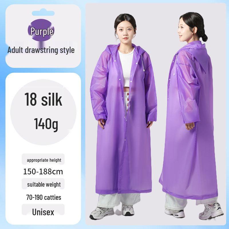 EVA Kids’ Raincoat: Thickened, Explosion-Proof for School, Hiking, Travel - Disposable Outdoor Poncho