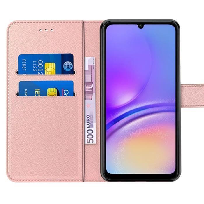 Coque de protection - Samsung - Galaxy A05 - Antichoc - Cuir PU - Fentes pour cartes