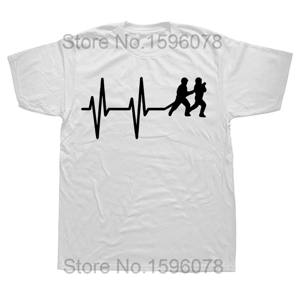 Casual Fireman Heartbeat Firefighter T-Shirt Men Cotton T Shirt Fire Worker Rescue Short Sleeve Tees Gift Top Short Sleeve