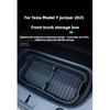 For Tesla Model Y Juniper 2025 Frunk Organizer Box Rear Trunk Double-deck Storage Box Front Cargo Dustproof Luggage Storage Tray