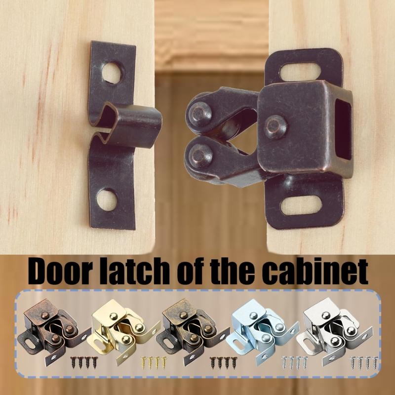 15set Double Roller Cabinet Lock Latches Furniture Catches Cupboard Door Double Roller Catches Furniture Hardware