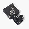 1 Pcs Punk Goth Heart For Bag Bag Charm Keychain With Rivet Ring Lock Bag Charm For Daily Wear
