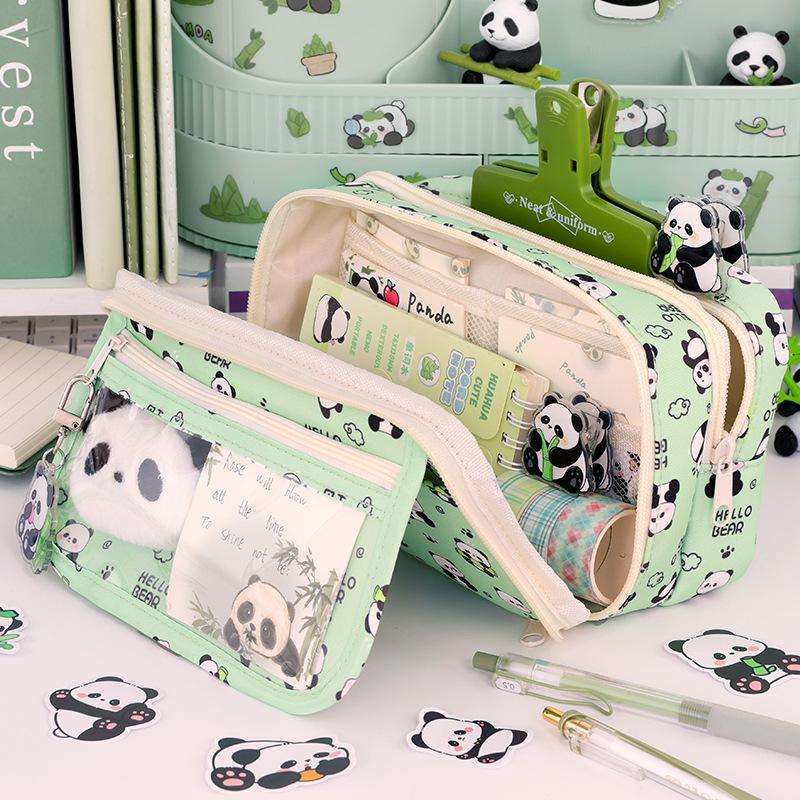 Capybara & Panda Large-Capacity Pencil Case for Elementary & Middle School Girls