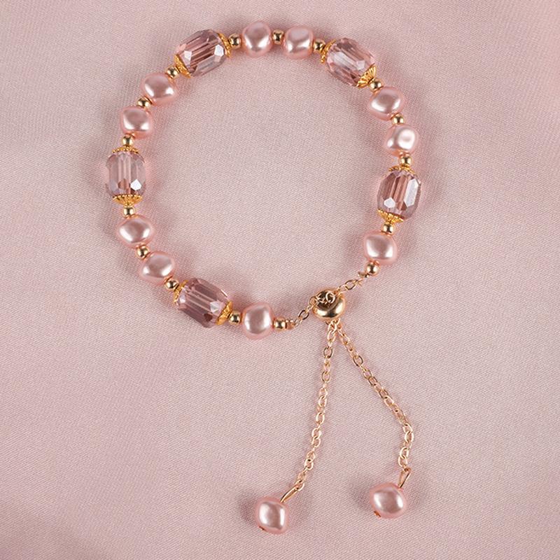 

Жемчужный браслет для женщин, летние аксессуары для девочек, регулируемый размер браслета, милые подарки для девочек