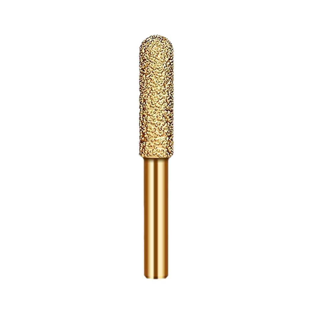 Diamond Coated Cylinder Head Mounted Points Grinding Bit Rotary Diamond Burr for Rotary Tool Bit Grinder Stone Carving