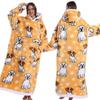 Autumn and winter sports and leisure warm TV blanket senior women's plush comfortable soft bathrobe warm fluffy robe