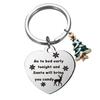 Christmas Stainless Steel Keychain in Stock Christmas Tree Santa Bell Laser Metal Holiday Gift Stainless Steel Keychain for Backpack Bag Pendant