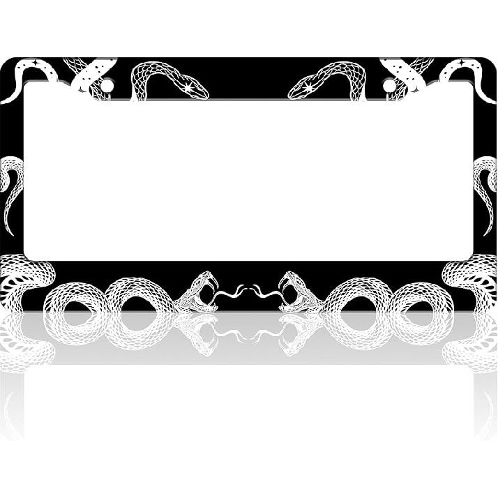 Beautiful Colorful Butterfly License Plate Frame Funny Watercolor License Plate Holder For Front Or Rear Car Tags Stainless Steel Car Decoration With