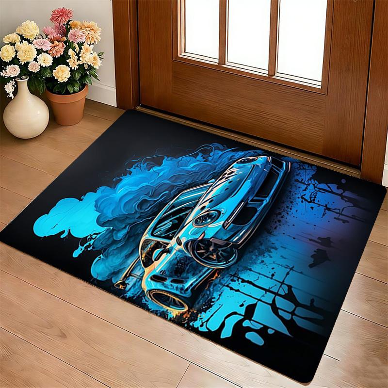 Blue Car Living Room Nonslip Area Rug Soft Carpet For Bedroom Game Playroom Sofa Office Home Decor Doormat Christmas Gift C9301648