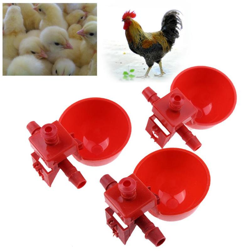 perfk 10PCS Chicken Poultry Automatic Watering Cup Coop Fowl Bird Pigeon Drinker Feeder Practical Water Drinking System #1
