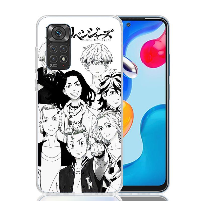 Tokyo Aevengers Black Anime Phone Case For Xiaomi Redmi Note 15 14 13 12S 12 Pro Plus 11S 11E 11 11T 10S 10 Art Soft Pattern Cov