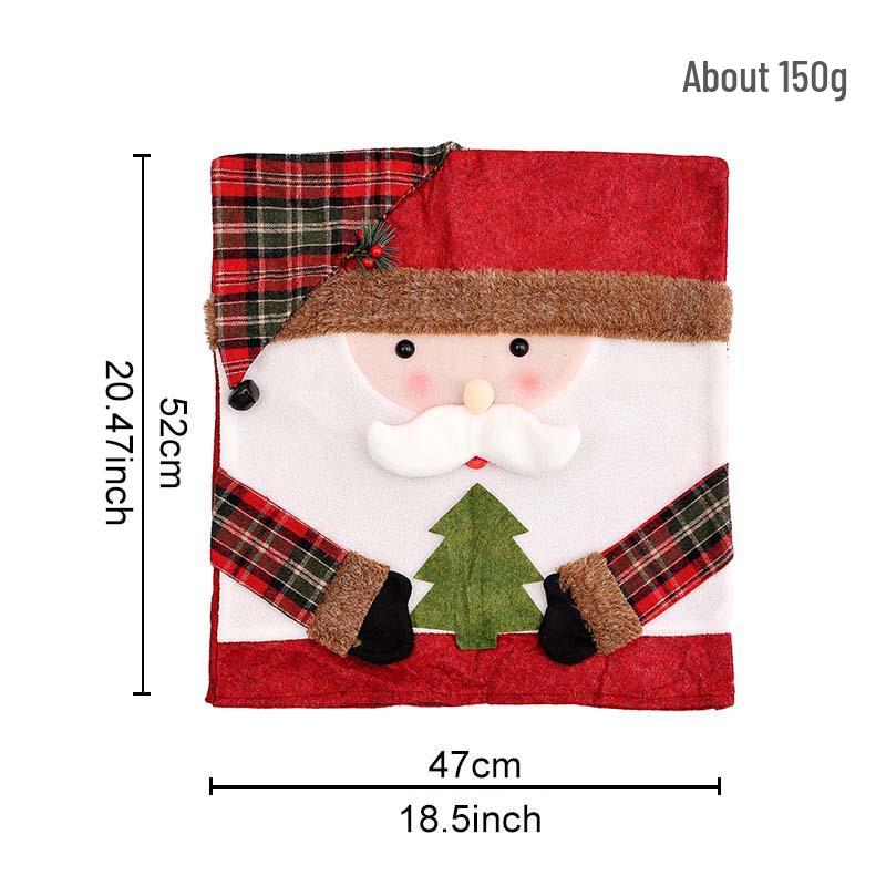 High-Grade Christmas Ornament Hat Chair & Doll Stool Covers for Home Party Decoration