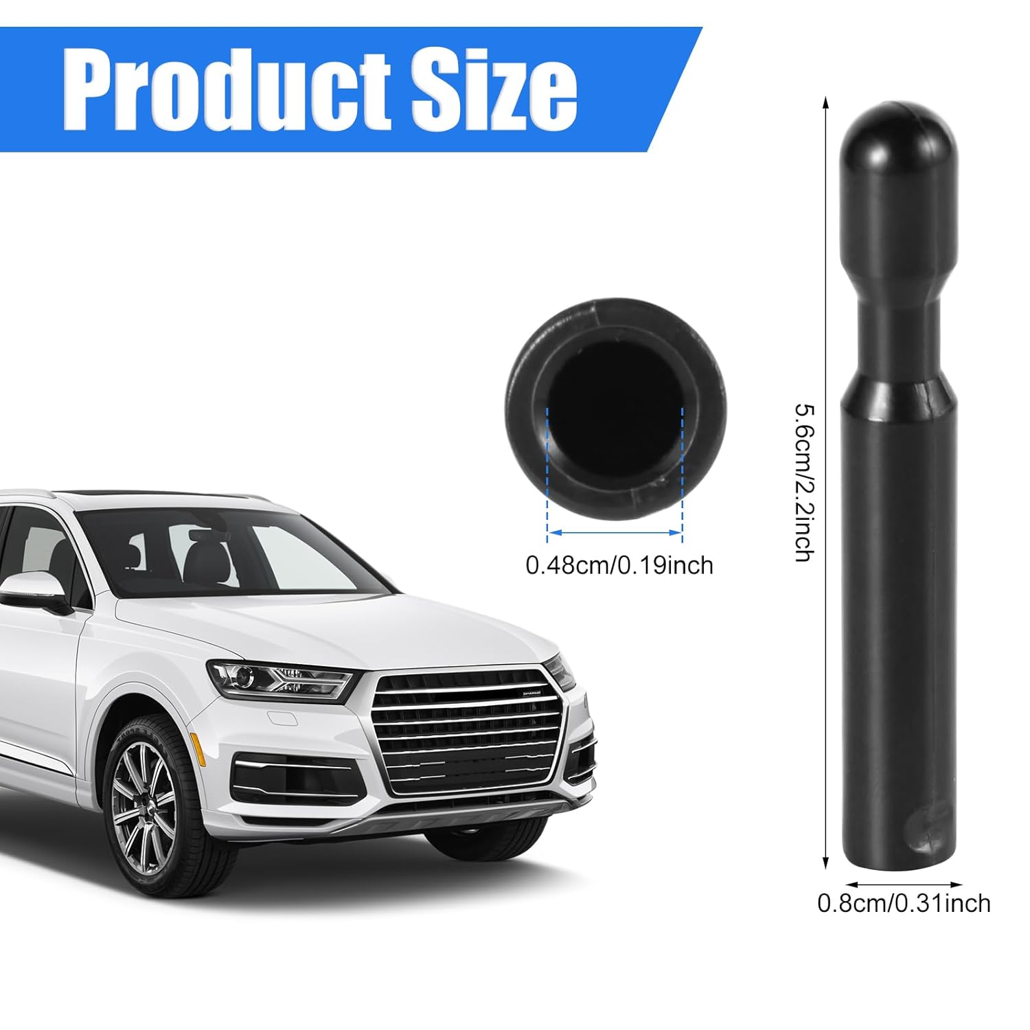 2pcs Car Door Lock Knobs, Auto Inner Door Lock Pull Pin Cap Compatible with F-150, OEM Number FODZ-5421850-A, F150 Accessories Car Replacement