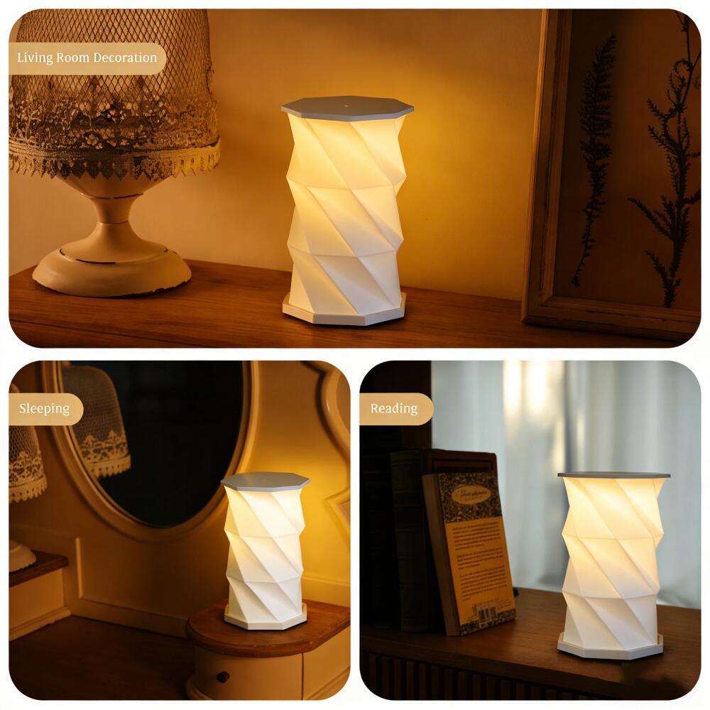Rotating Night Light Creative Foldable Atmosphere Light Bedroom Bedhead Decoration Gift Book Light LED Table Light