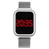Ladies Square Head Multi-function Electronic Watch Quartz Watch Student Outdoor Sports Touch Screen Red Light Electronic Watch