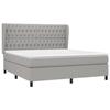 Maison Exclusive - Sommier à lattes de lit avec matelas Gris clair 180x200cm Tissu