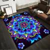 Mandala Carpet with Colorful Floral Design, Blue and Purple Style Suitable for Use As an Anti-slip for Living Room Bedroom Sofas