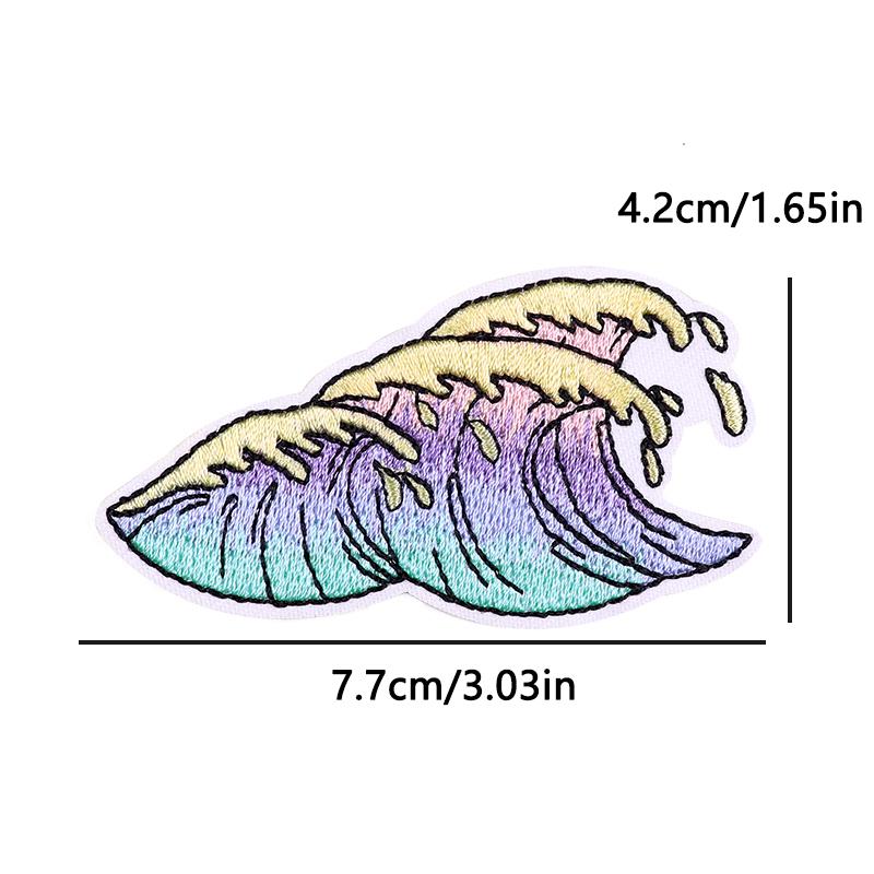 Japanese Cartoon Style Embroidery Patch Iron On Patches For Clothing Stickers Cherry Blossoms Fusible/Sewing Decorate Applique