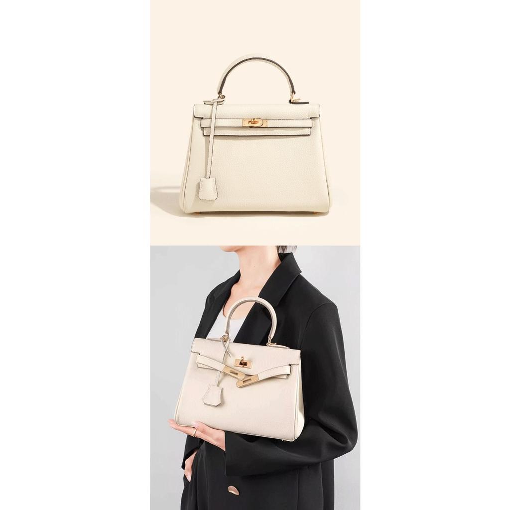 Kožená dámská taška první vrstva hovězí kůže vzor liči prémiová taška přes rameno lehký luxusní dojíždějící dámská kabelka