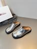 Fashion Bailamos Women Split Toe Slippers Tabi Ninja Slip On Flats Round Toe Shallow Lazy Boat Slingback Mules Shoes British Loafers
