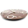Round Luminous Wall Clock Glow In Dark Wooden Silent NonTicking Modern Style for Bedroom Decor