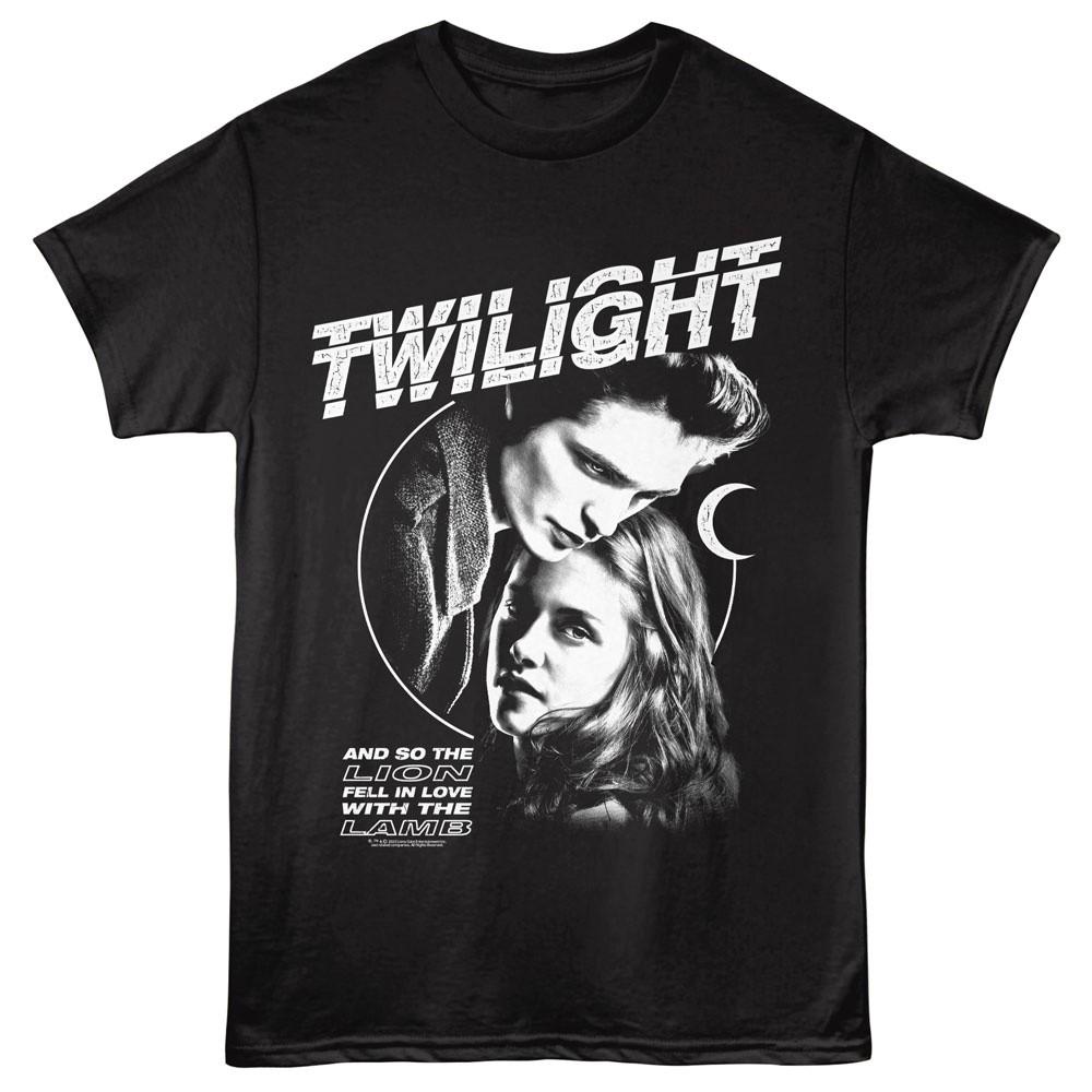 

Twilight Movie Saga T-Shirt EDWARD amp; BELLA LION LAMB New Official Black Cotton Unisex T-Shirt XXL