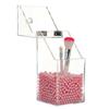 Perlfarbener transparenter Acryl-Kosmetikorganizer Make-up Pinselbehälter Aufbewahrungsbox Halter