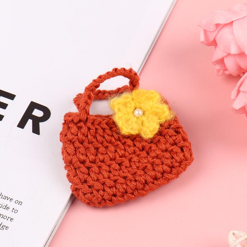 Fashion 1/6 1/12 Dollhouse Miniature Leather Suitcase Mini Bag Backpack Doll Luggage Box Handbag Shoulder Bag Leather Bag Purses
