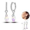 925 Silver Unicorn Rainbow Horse Sparkling Color Gemstone Women's Sweet Earrings Fit for Anniversary Engagement Delicate Jewelry