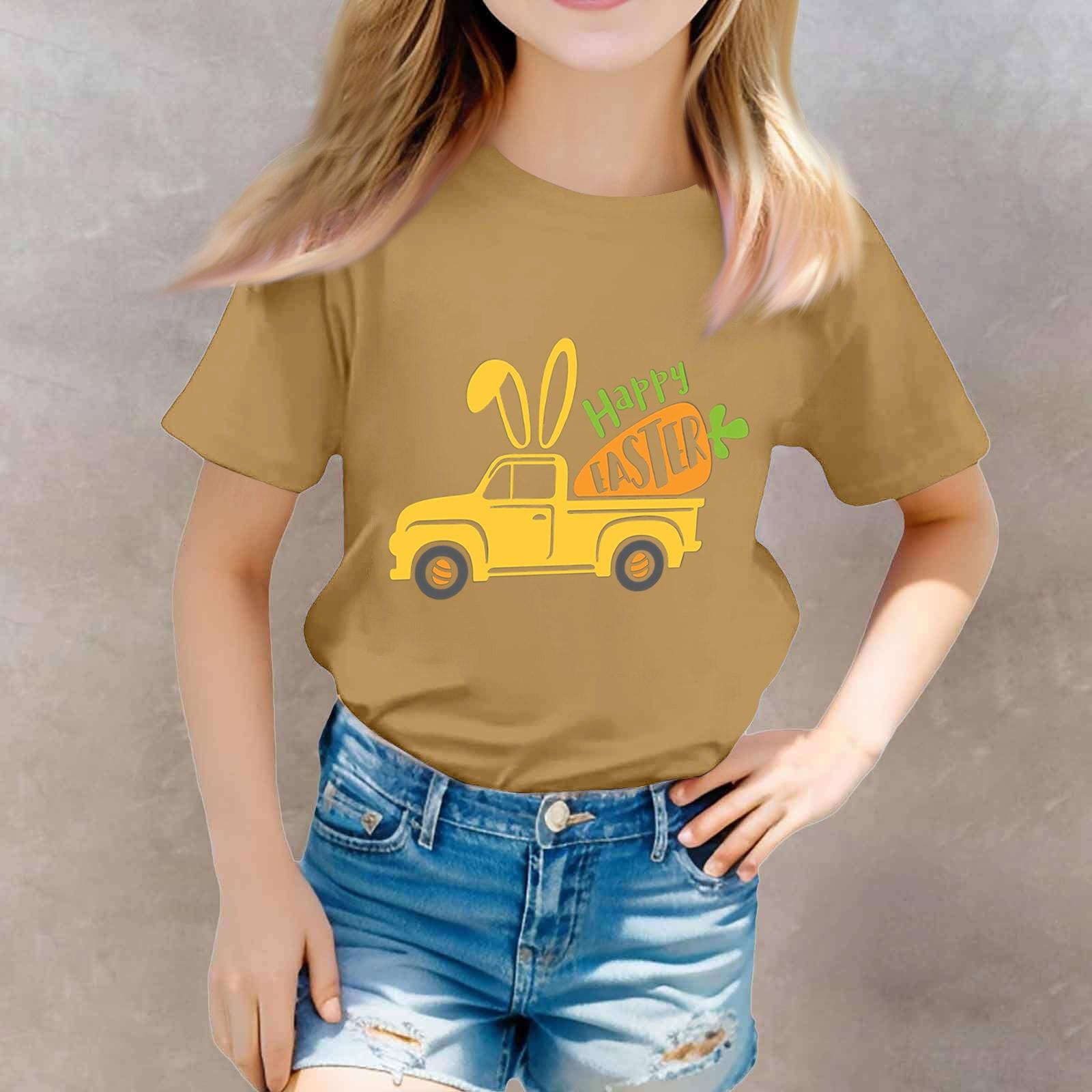 

Футболки для малышей, девочек и мальчиков, детские футболки с короткими рукавами и принтом для мальчиков и девочек 1-12 лет 160 жёлтый